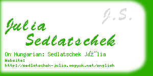 julia sedlatschek business card